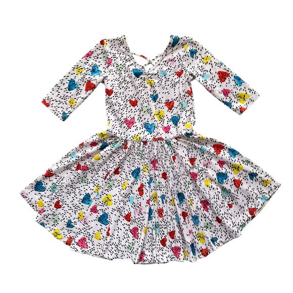 Dot Dot Smile Hearts Ballerina Dress Size 5/6 - Picture 1 of 4